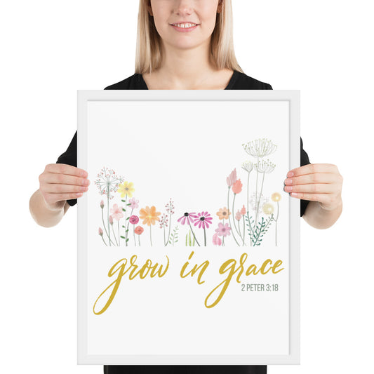 Grow In Grace Framed poster 2 Peter 3:18