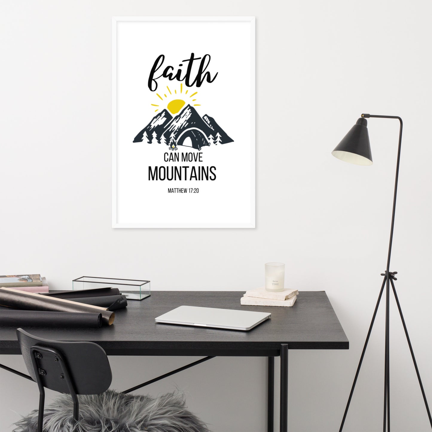 Faith Can Move Mountains Framed poster