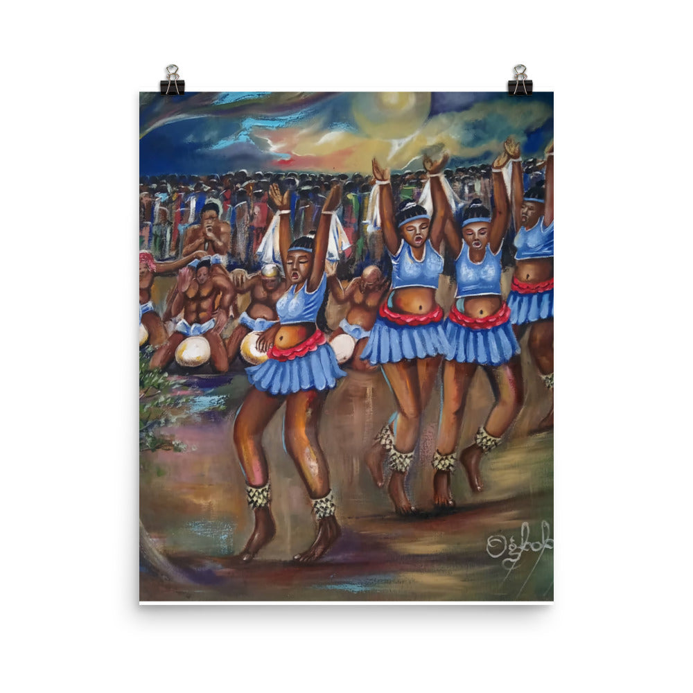 Poster Print of Oil Painting 'Africa'