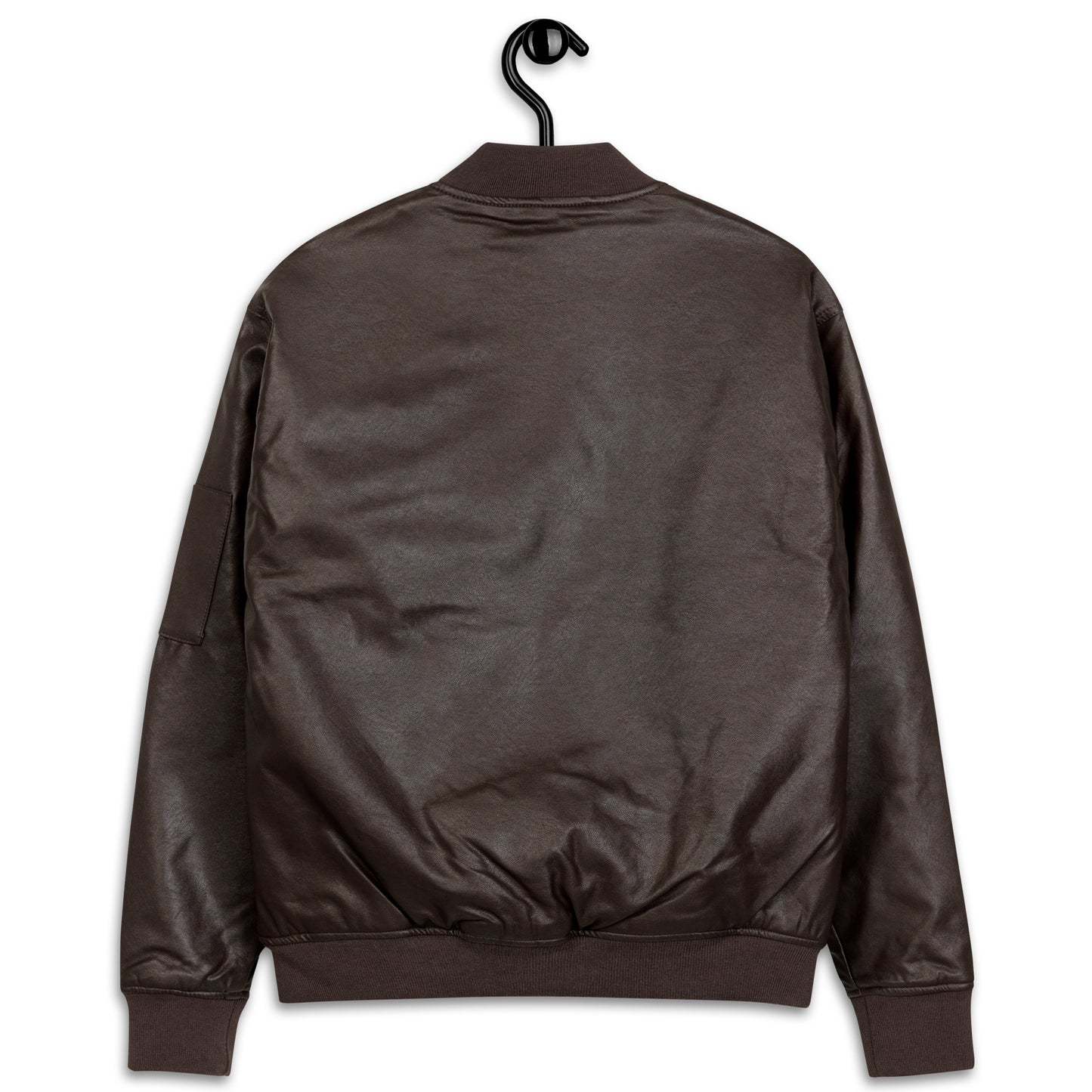 Brown Leather Bomber Jacket