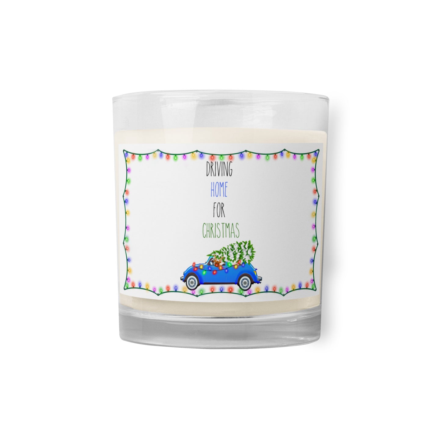 Driving Home For Christmas Glass Jar Soy Wax Candle