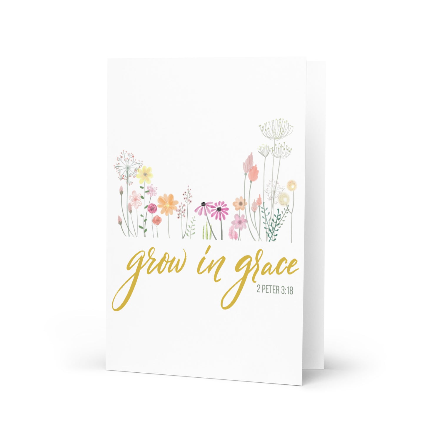 Grow In Grace Greeting card