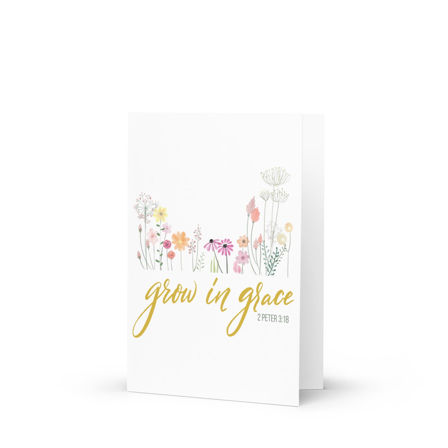 Grow In Grace Greeting card