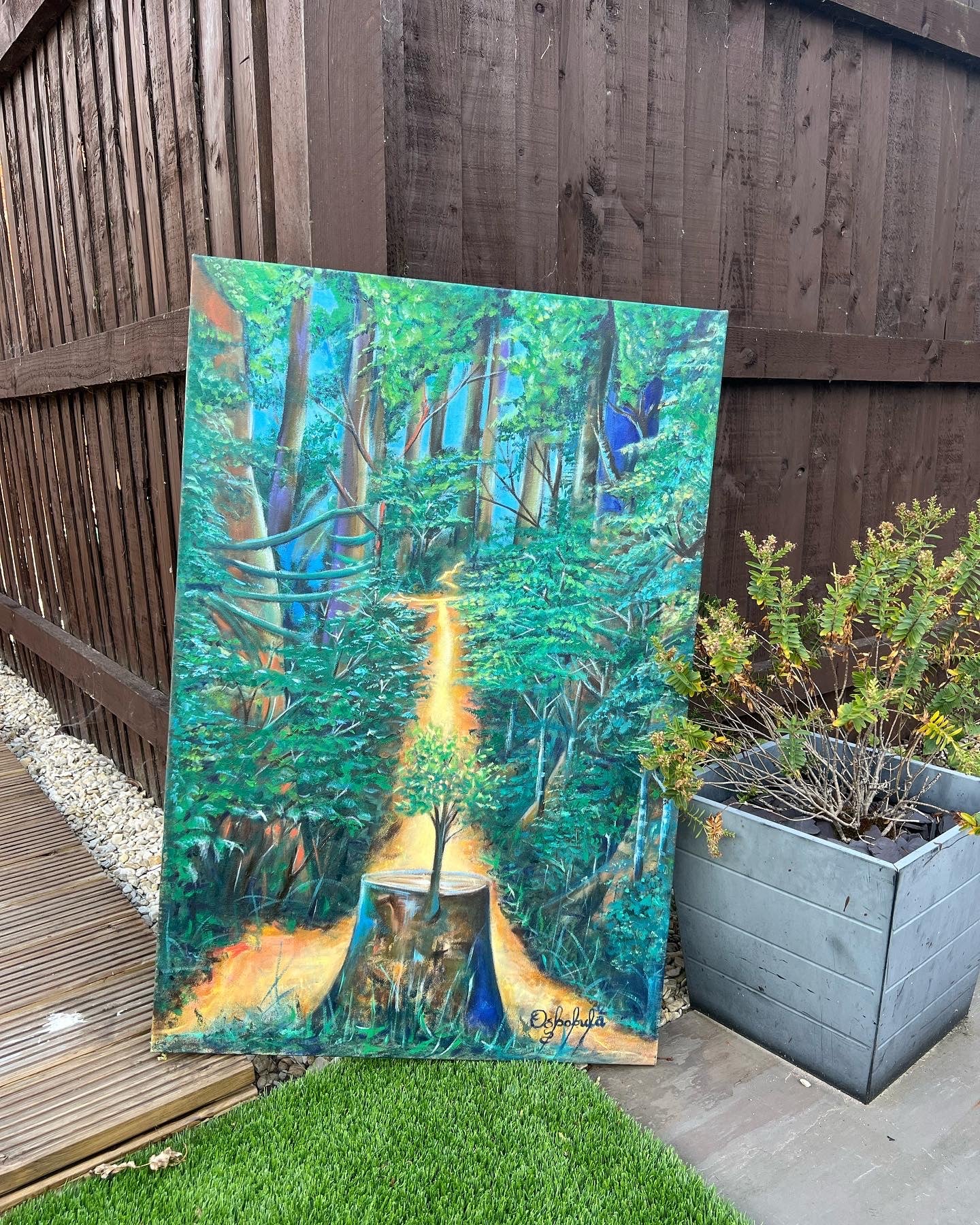 Lush Tropical Rain Forest Painting