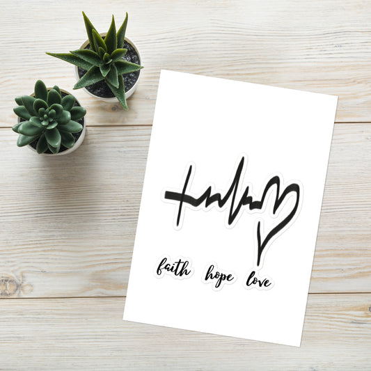 Faith Hope Love Sticker sheet