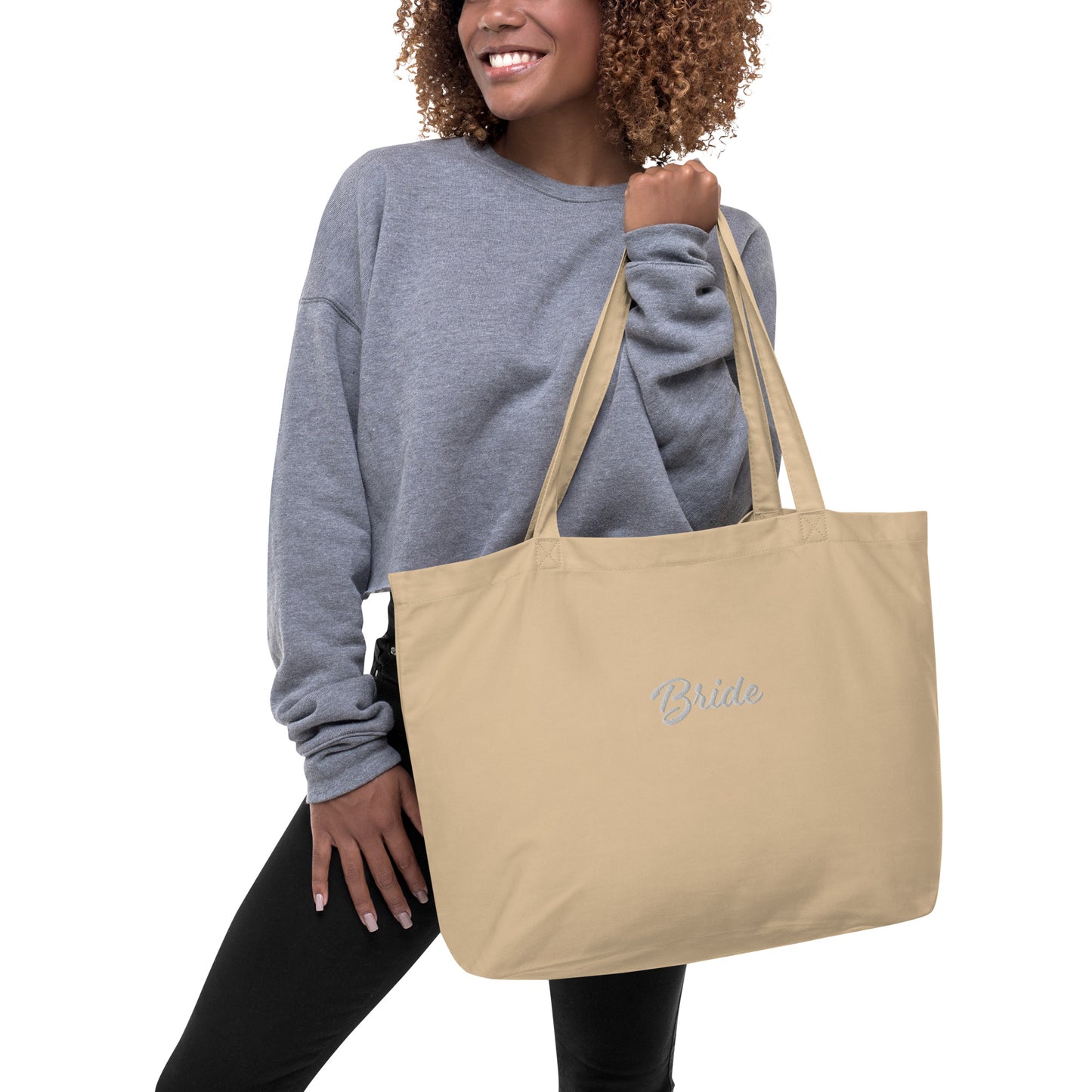 Bride Large organic tote bag