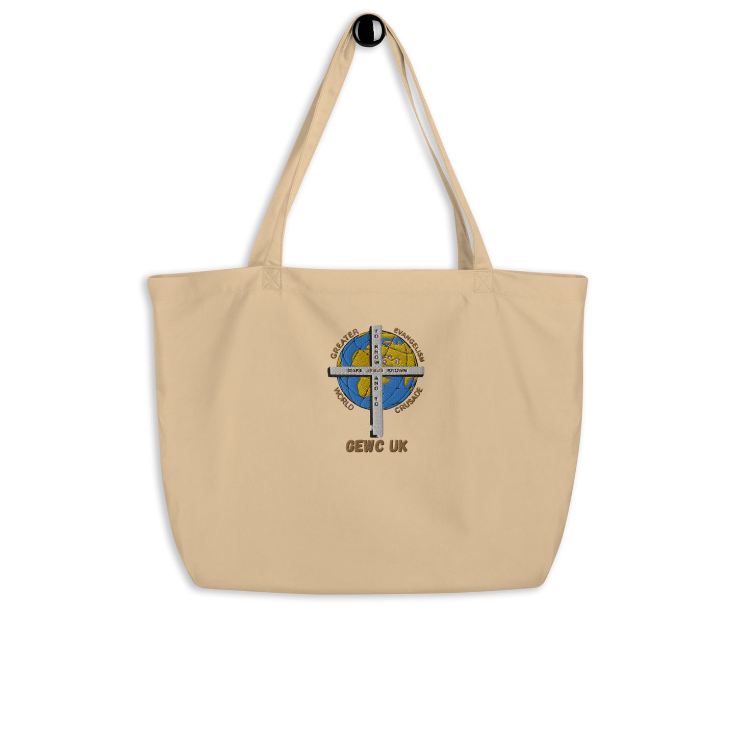 GEWC UK Embroidered Large Organic Tote Bag