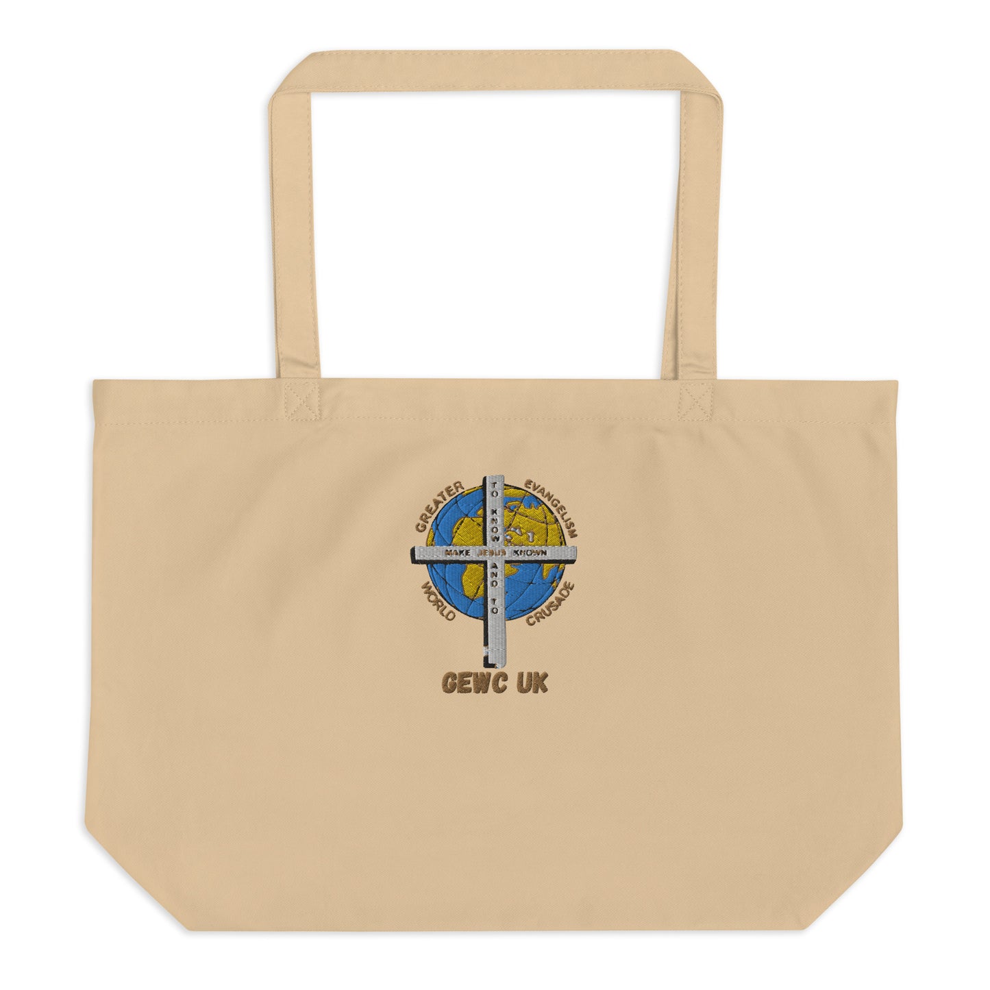 GEWC UK Embroidered Large Organic Tote Bag