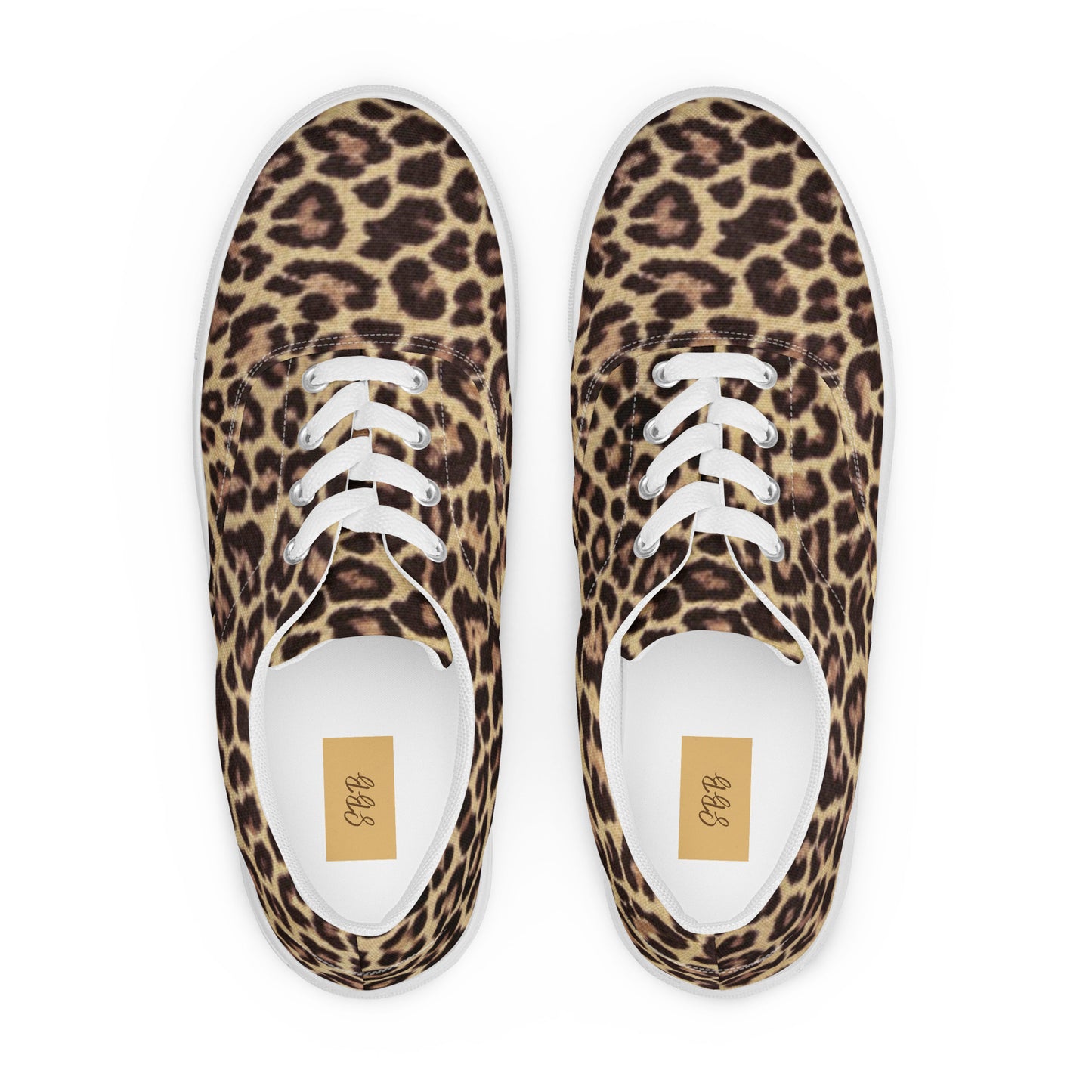 Leopard Men’s Lace-Up Canvas Shoes