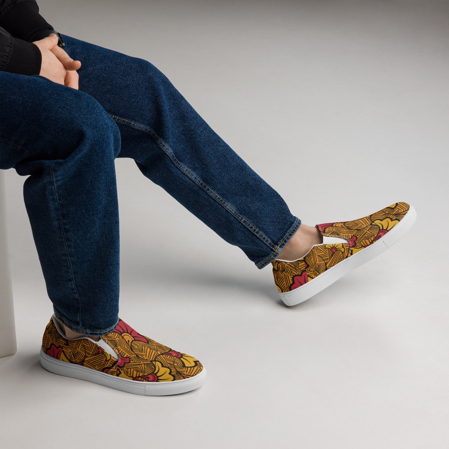 Ankara Men’s Slip-On Canvas Shoes