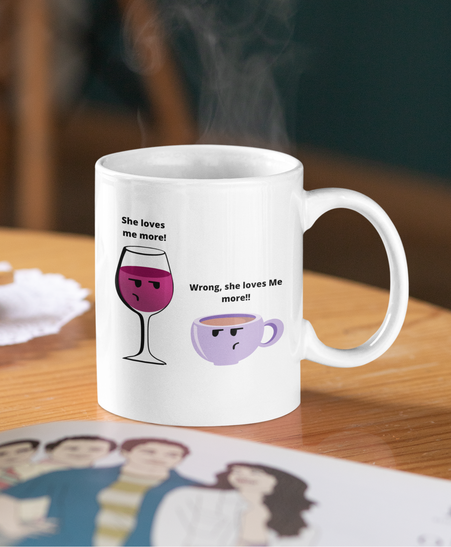 Wine And Coffee Mug, Wine Lover Gift, Coffee Lover, Coffee Gift, Wine Gifts, Wine Vs Coffee, Love Coffee, Love Wine, Wine Drinker Gift