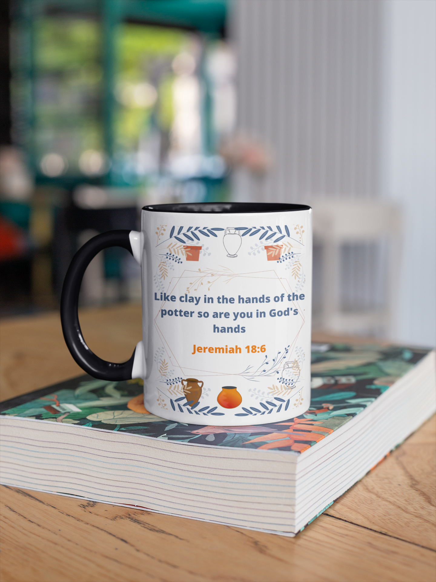 Jeremiah 18:6 Two Tone Coffee Mug, Christian Mug, Christian Coffee Mug, Bible Verse Cup, Scripture Mug, Modern Scriptures, Pastel Tone, Earth toned