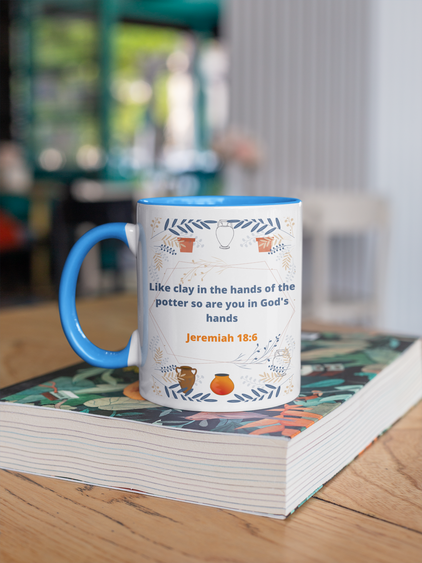 Jeremiah 18:6 Two Tone Coffee Mug, Christian Mug, Christian Coffee Mug, Bible Verse Cup, Scripture Mug, Modern Scriptures, Pastel Tone, Earth toned