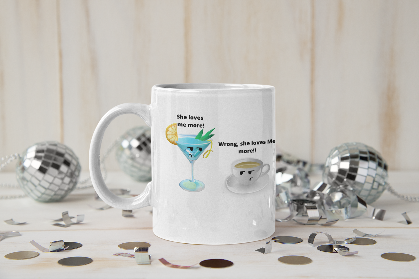 Cocktail And Coffee Mug, Cocktail Lover Gift, Coffee Lover, Coffee Gift, Cocktail Gifts, Cocktail Vs Coffee, Love Coffee, Love Cocktail