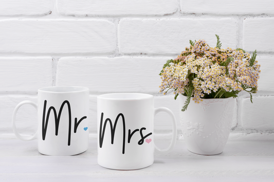 His And Hers Mugs, Mr and Mrs Mugs, Cups, Couple Mugs, Valentine Gifts, Mug Set, Mr and Mrs, Engagement Gift, Wedding Gift, Anniversary Gift