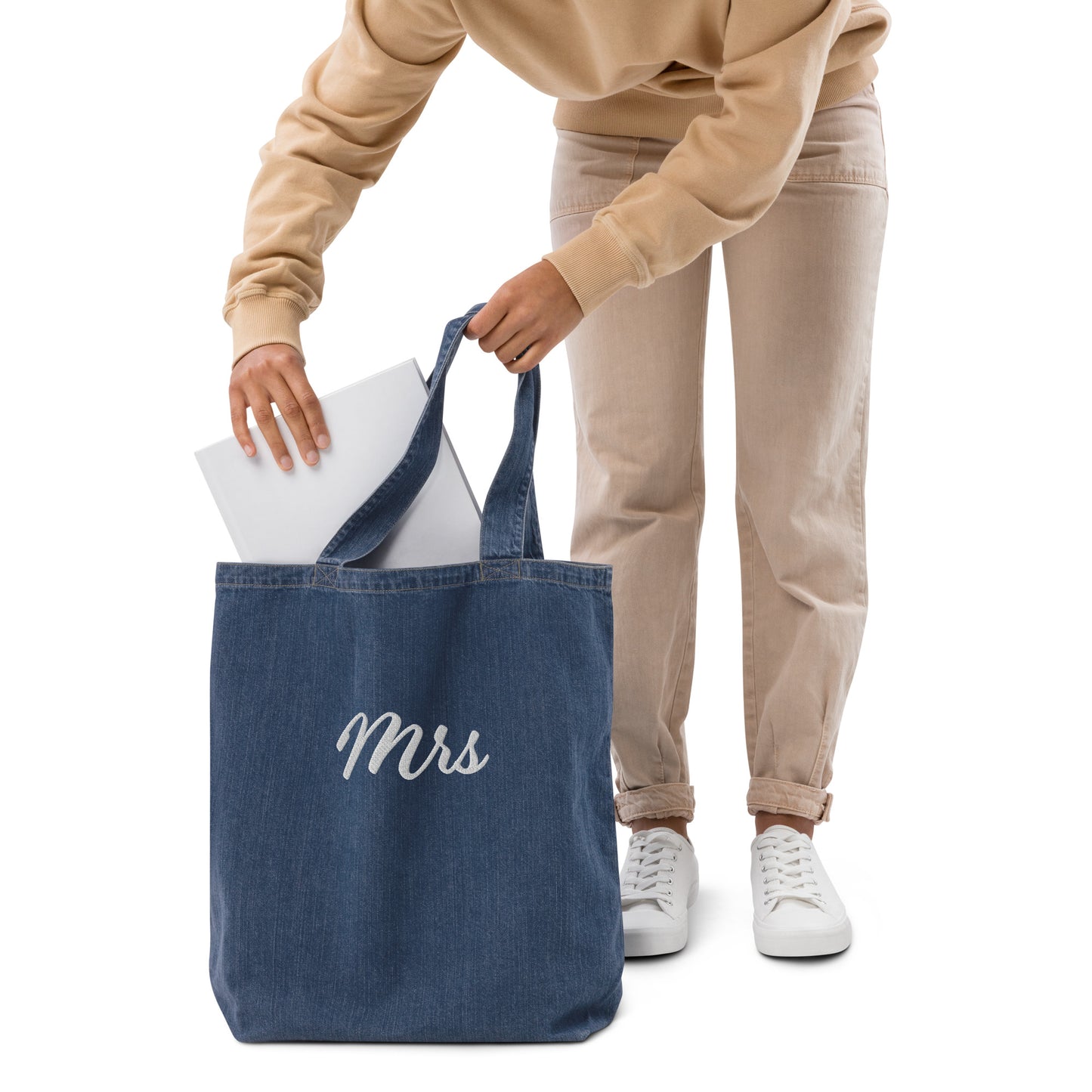 Mrs Organic Denim Tote Bag