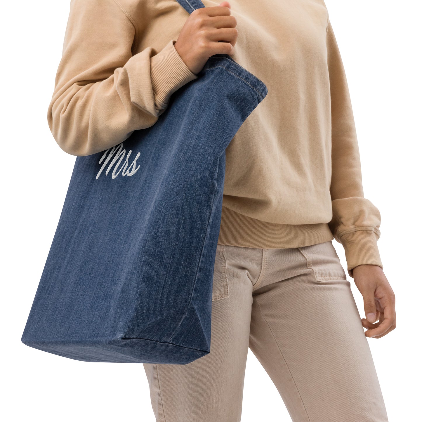 Mrs Organic Denim Tote Bag