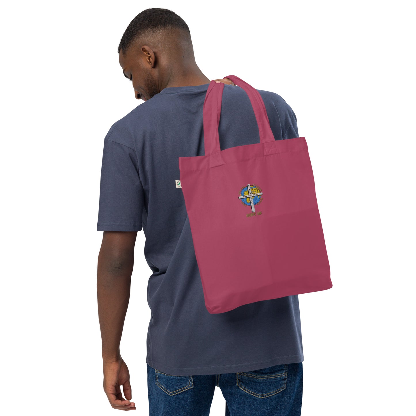 GEWC UK Embroidered Organic fashion tote bag