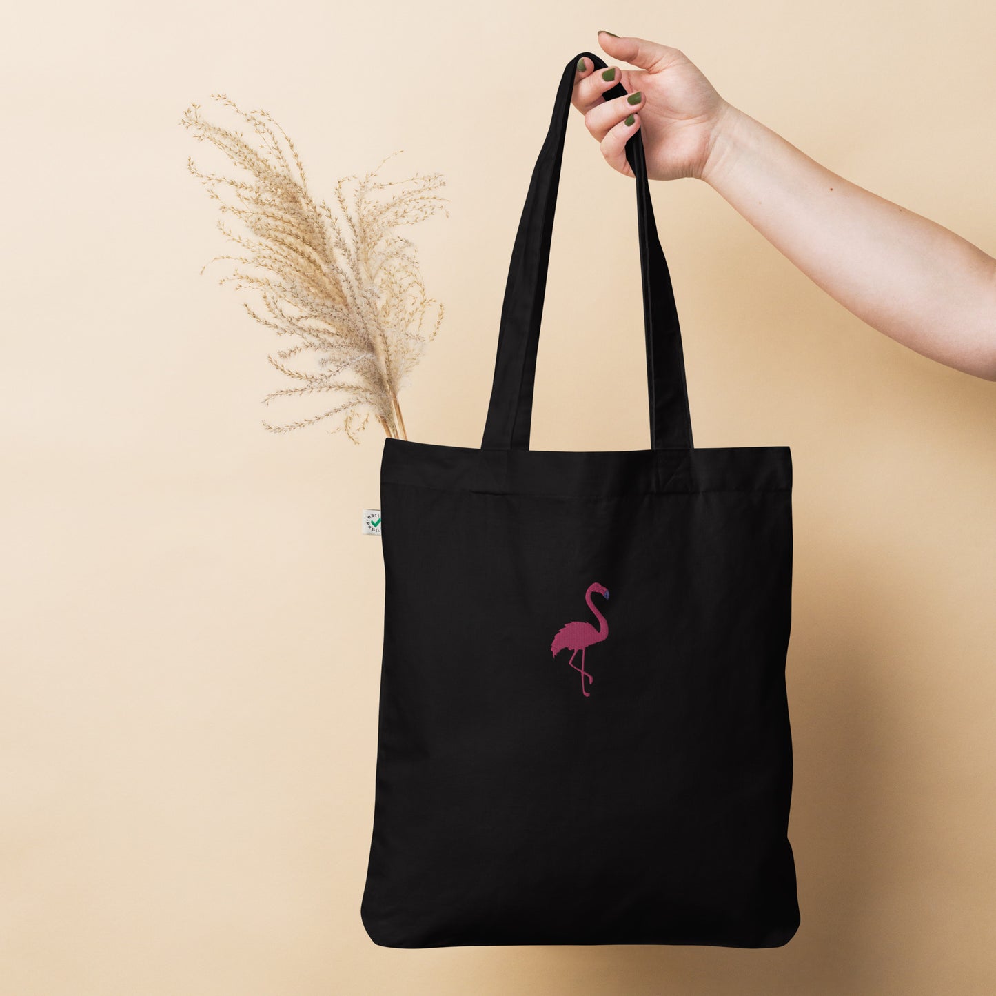 Flamingo Embroidered Tote Bag