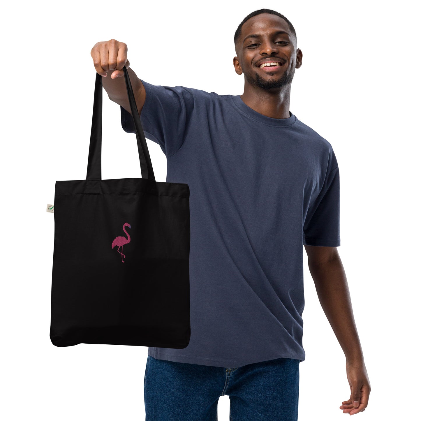 Flamingo Embroidered Tote Bag