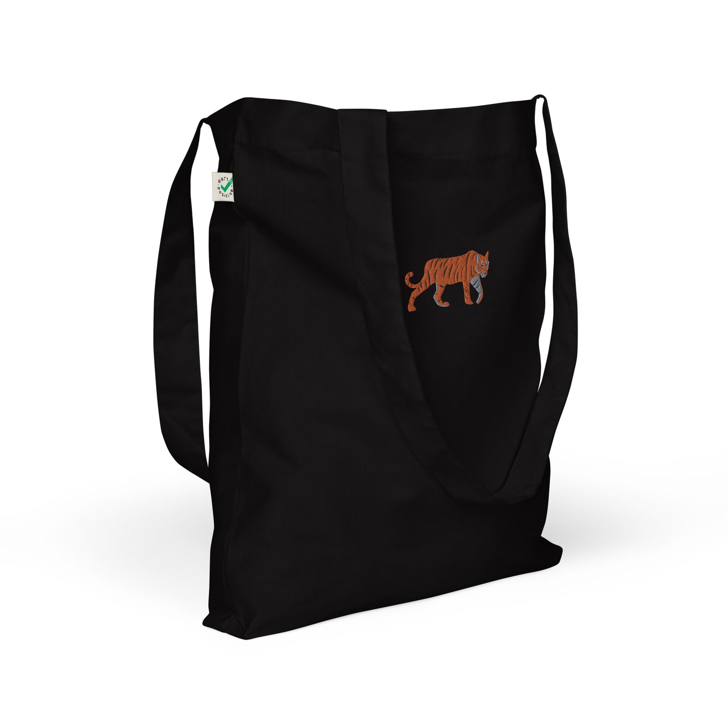 Tiger Embroidered Tote Bag