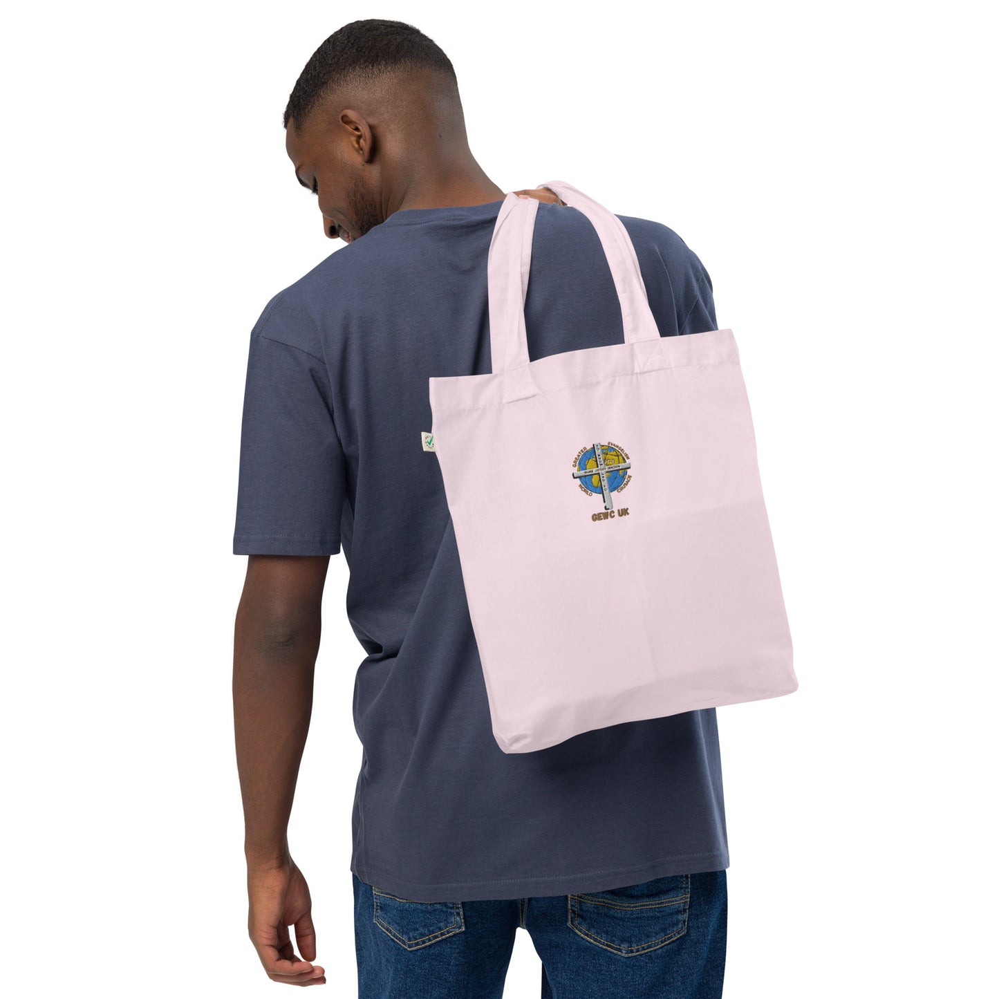 GEWC UK Embroidered Organic fashion tote bag