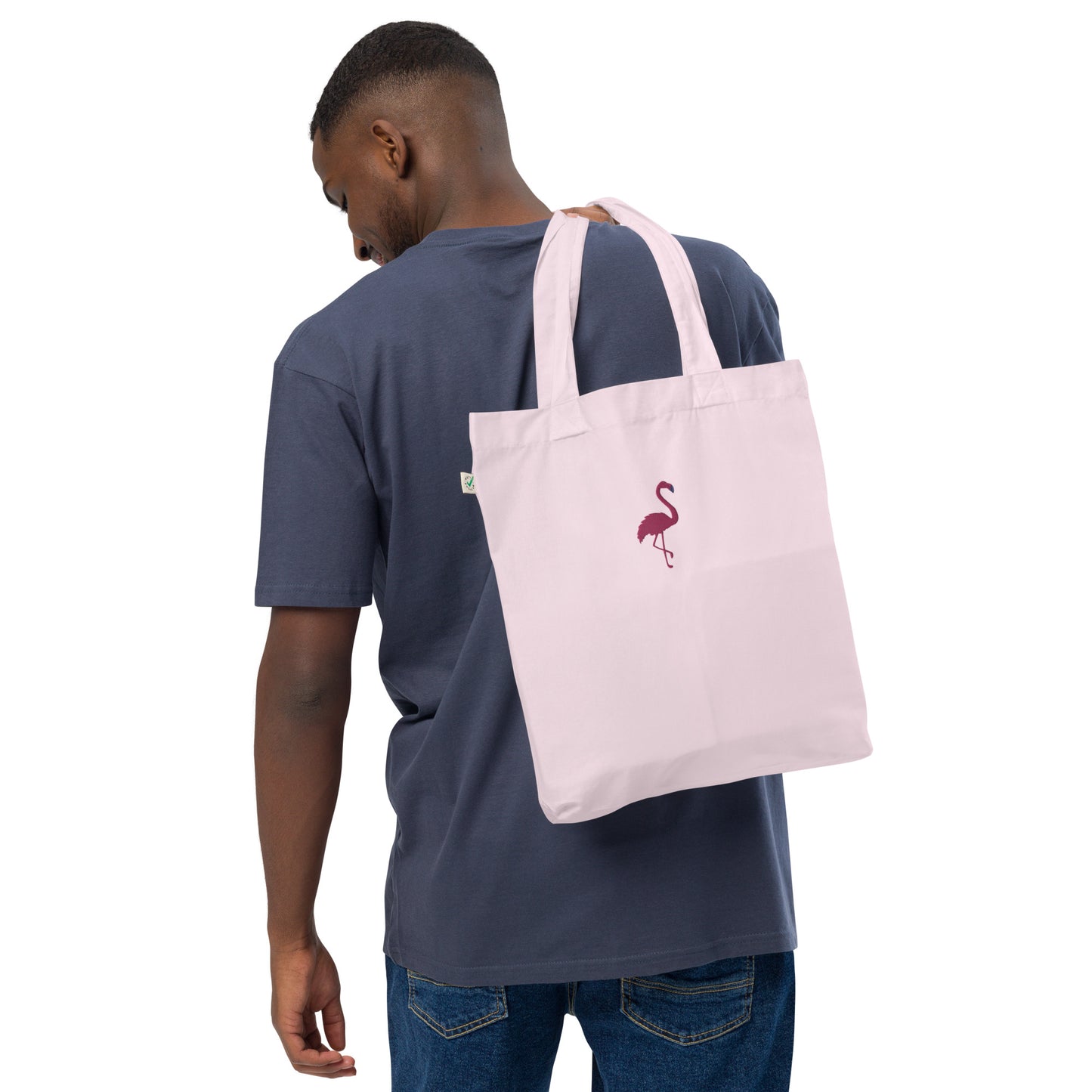 Flamingo Embroidered Tote Bag