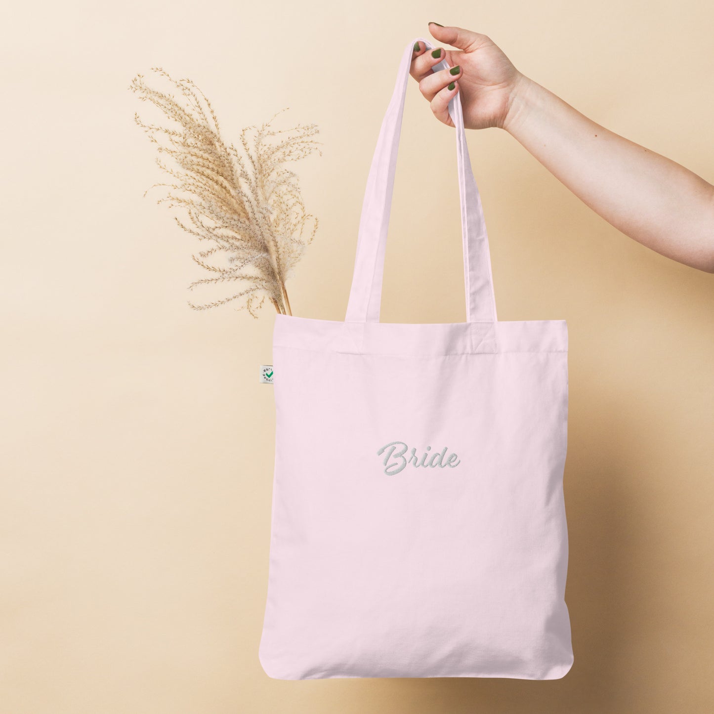 Bride Embroidered Organic Fashion Tote Bag