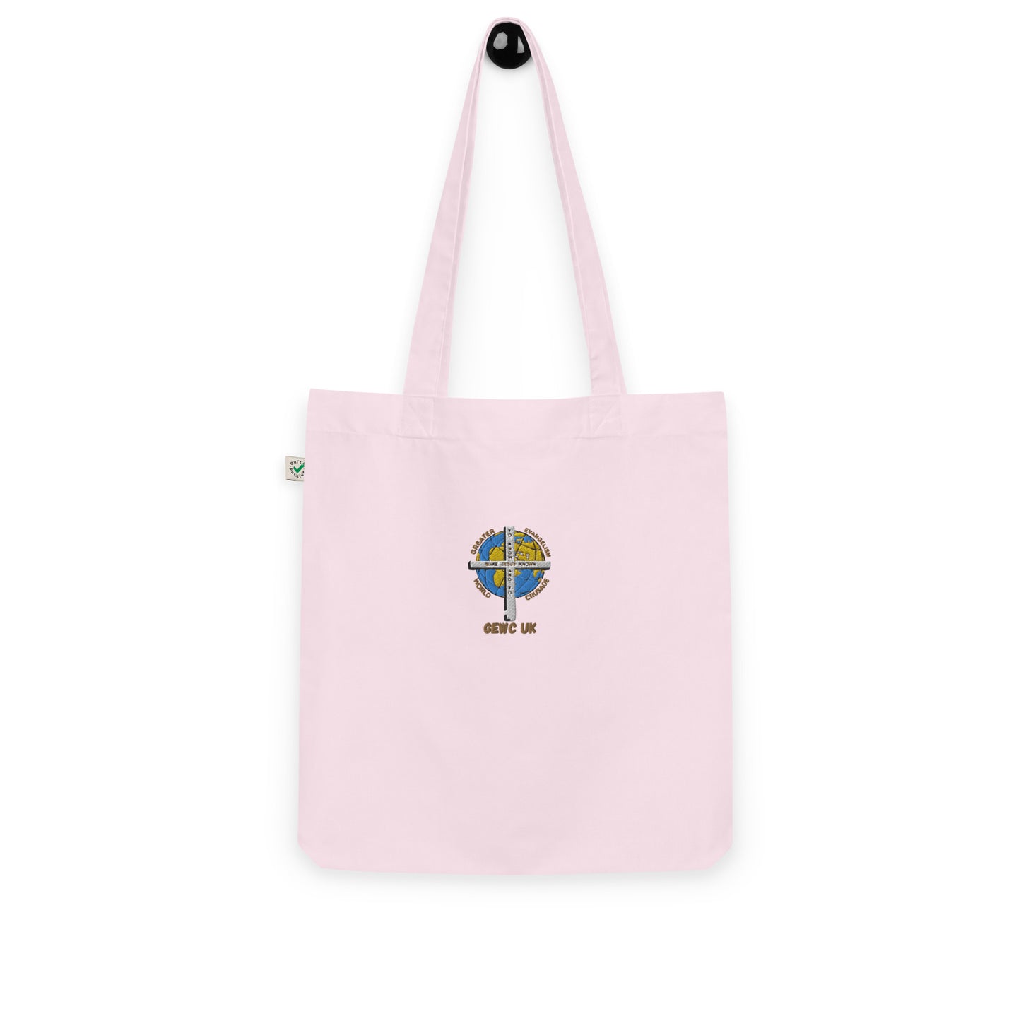 GEWC UK Embroidered Organic fashion tote bag