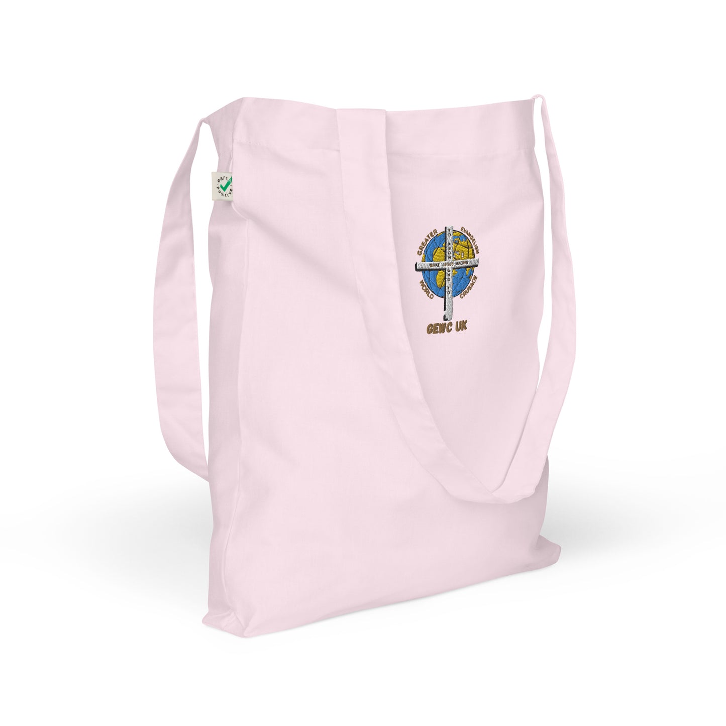 GEWC UK Embroidered Organic fashion tote bag