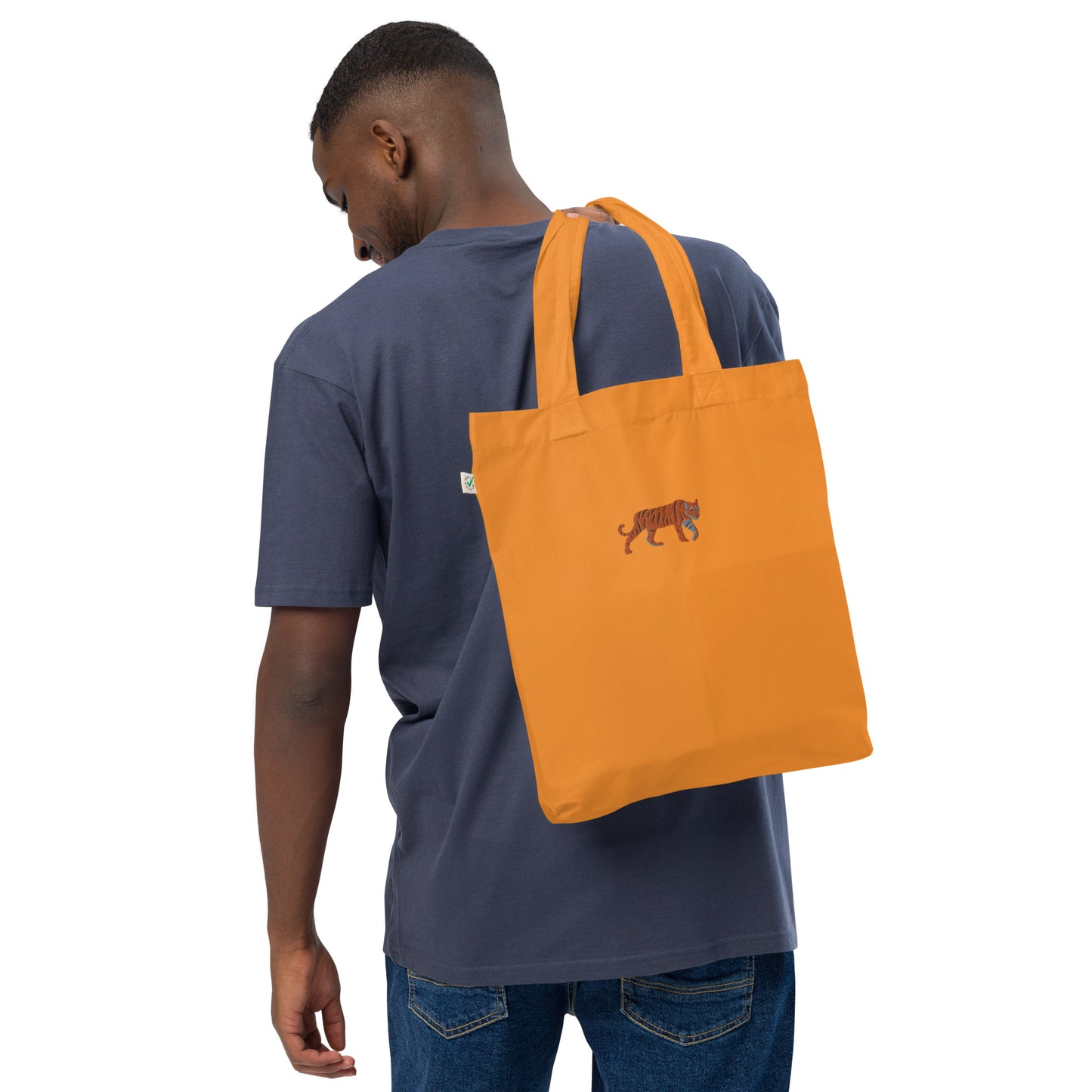 Tiger Embroidered Tote Bag