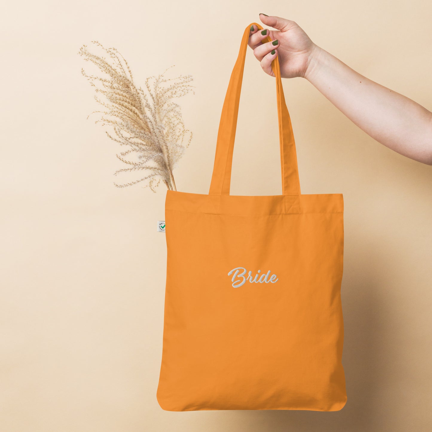 Bride Embroidered Organic Fashion Tote Bag