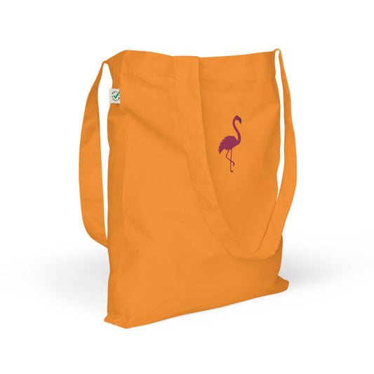 Flamingo Embroidered Tote Bag