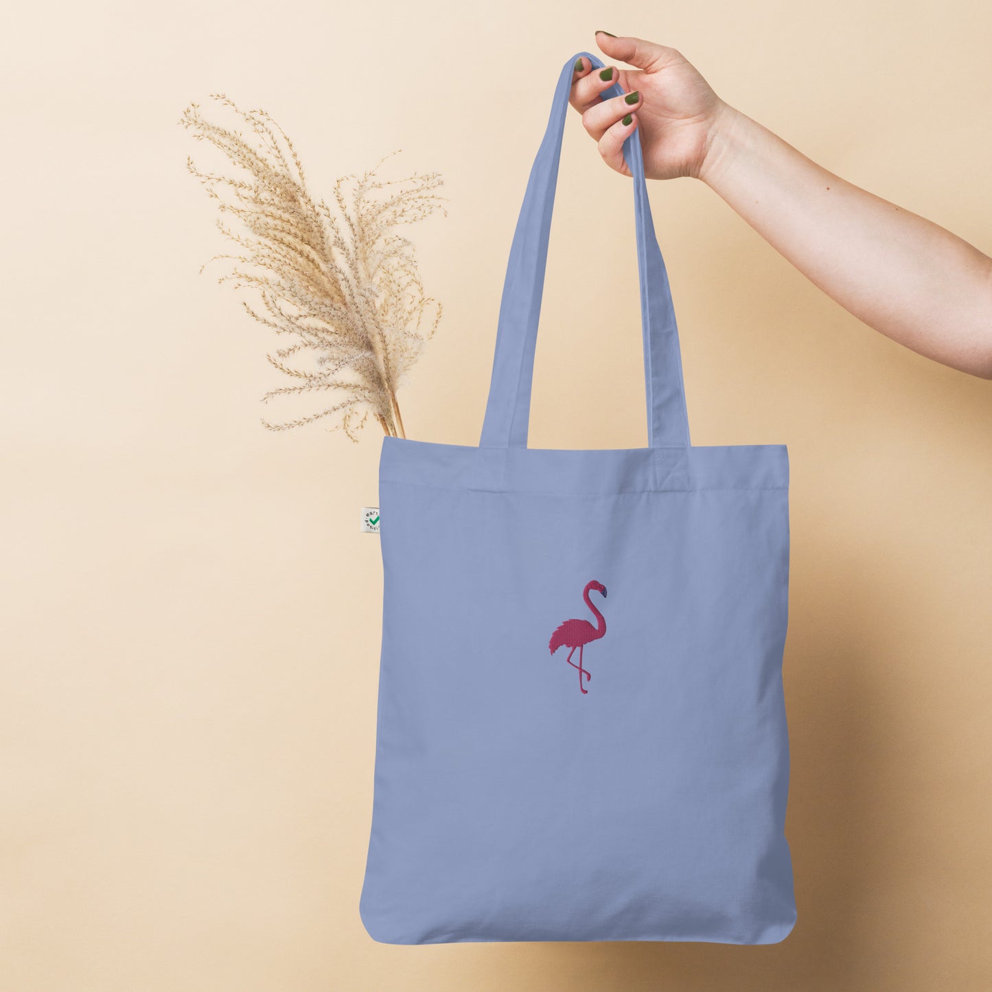 Flamingo Embroidered Tote Bag