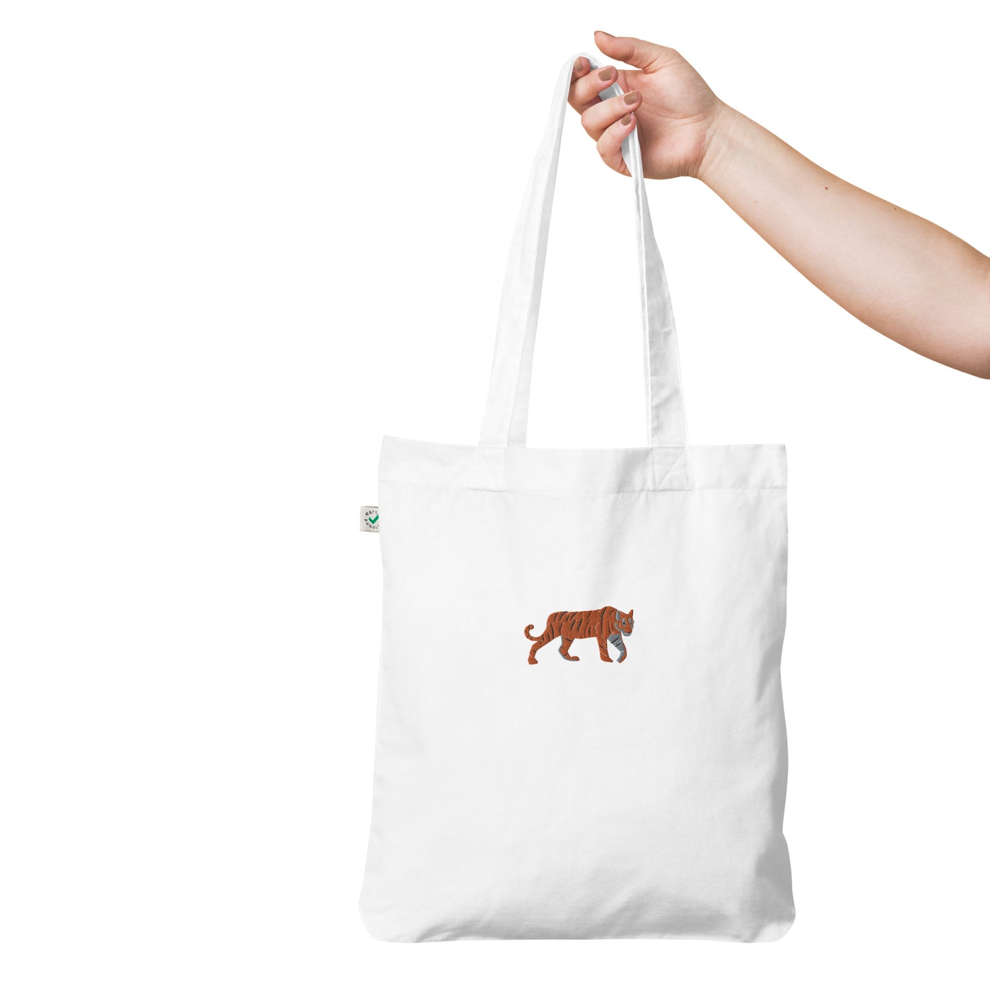 Tiger Embroidered Tote Bag