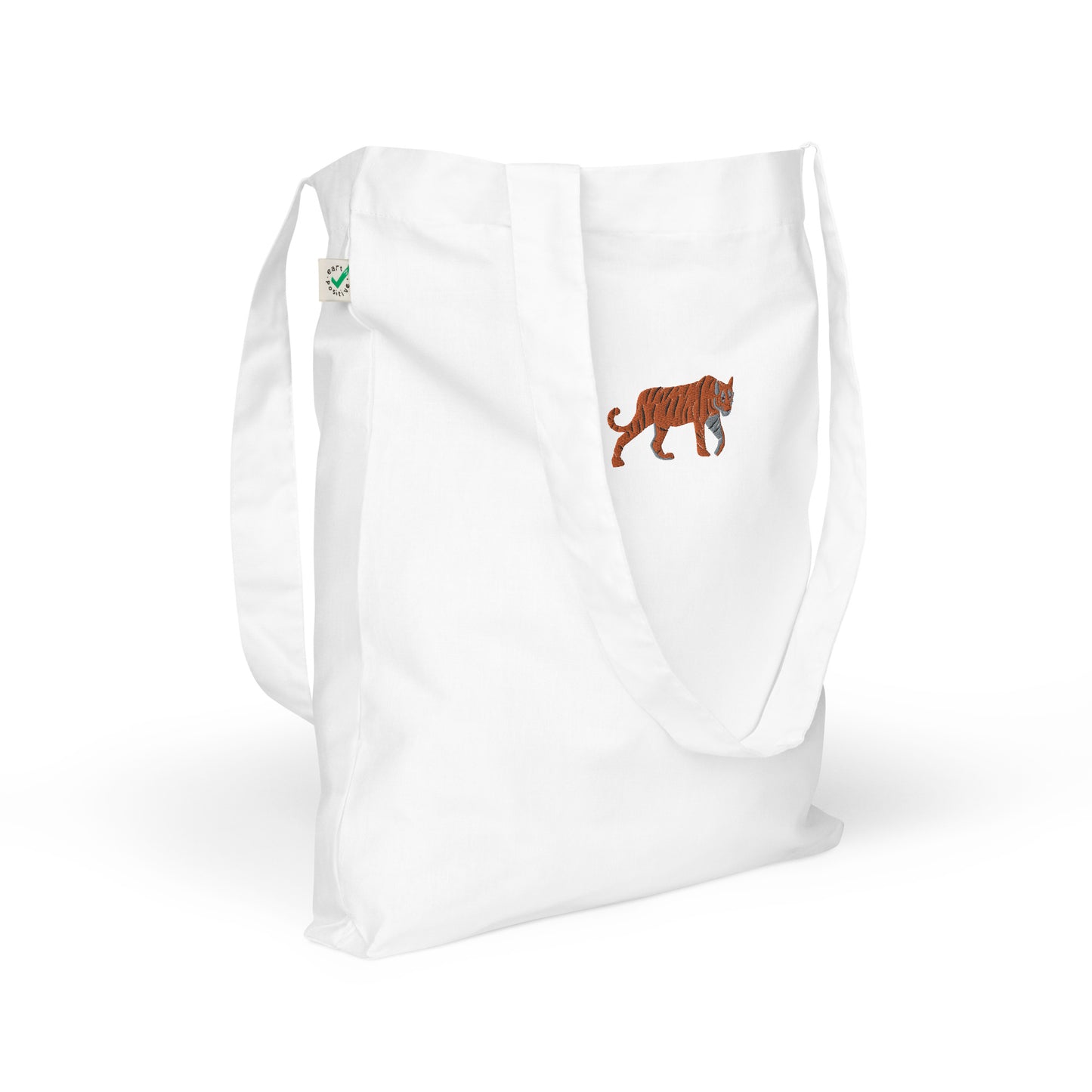 Tiger Embroidered Tote Bag