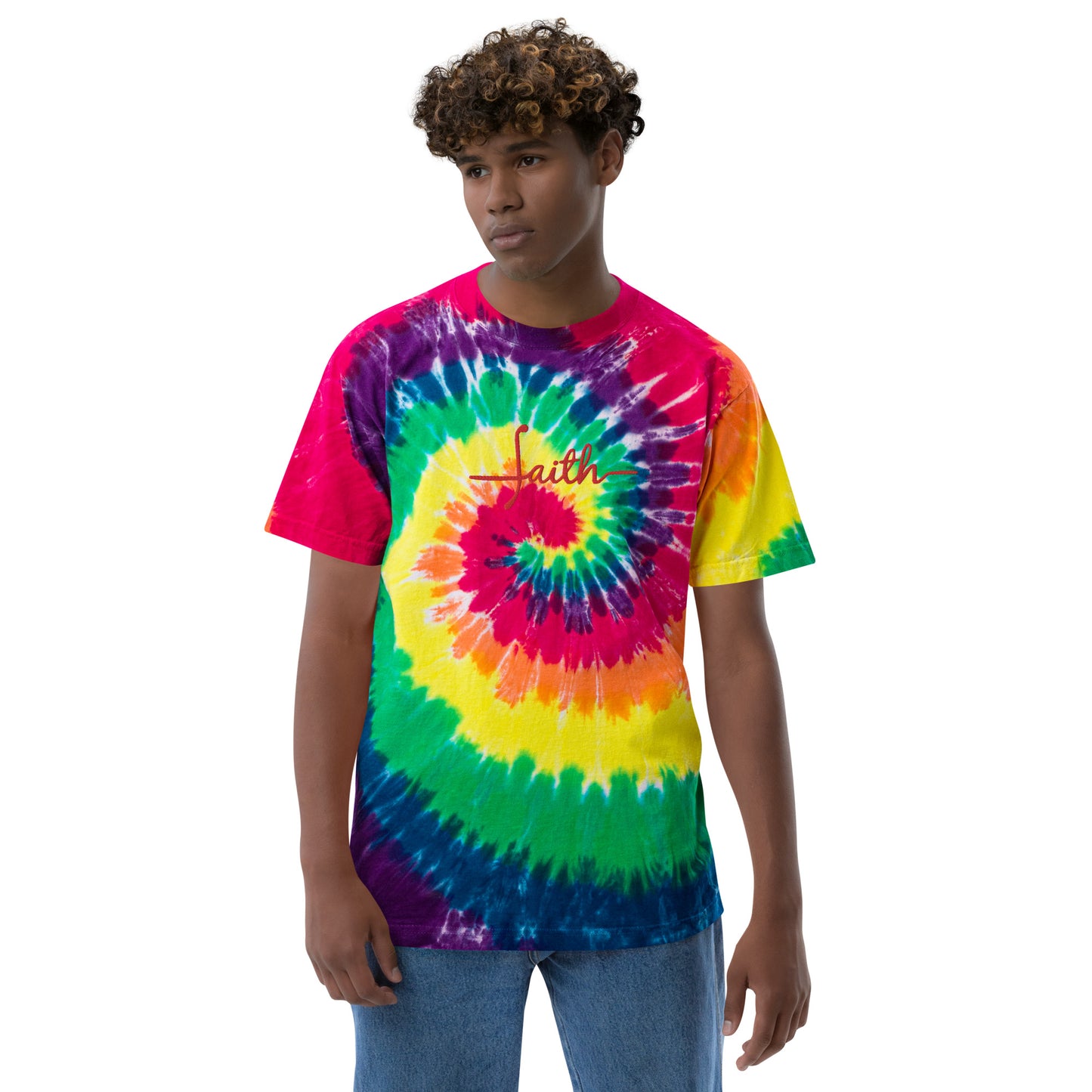 Faith Oversized Tie-Dye T-Shirt Unisex