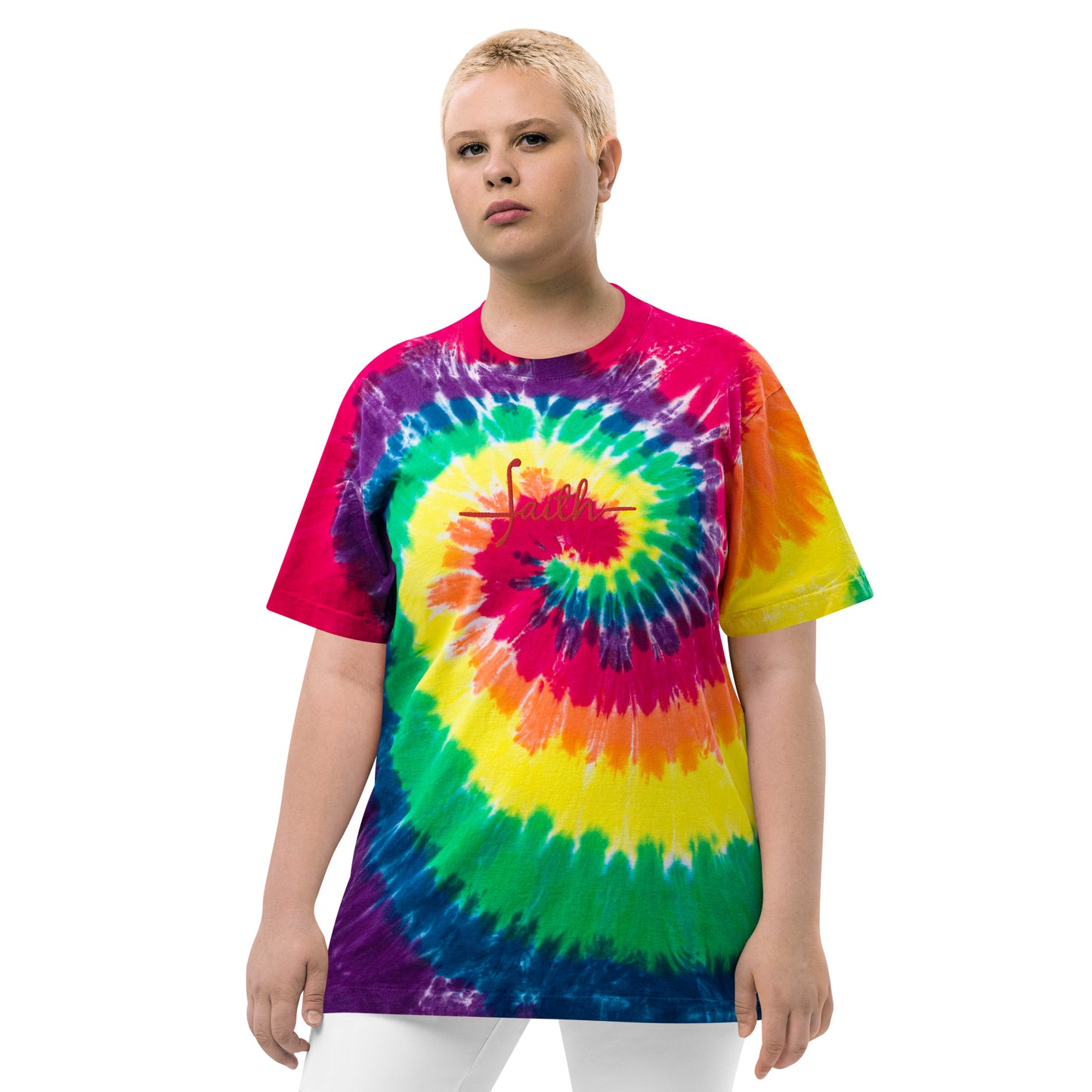 Faith Oversized Tie-Dye T-Shirt Unisex