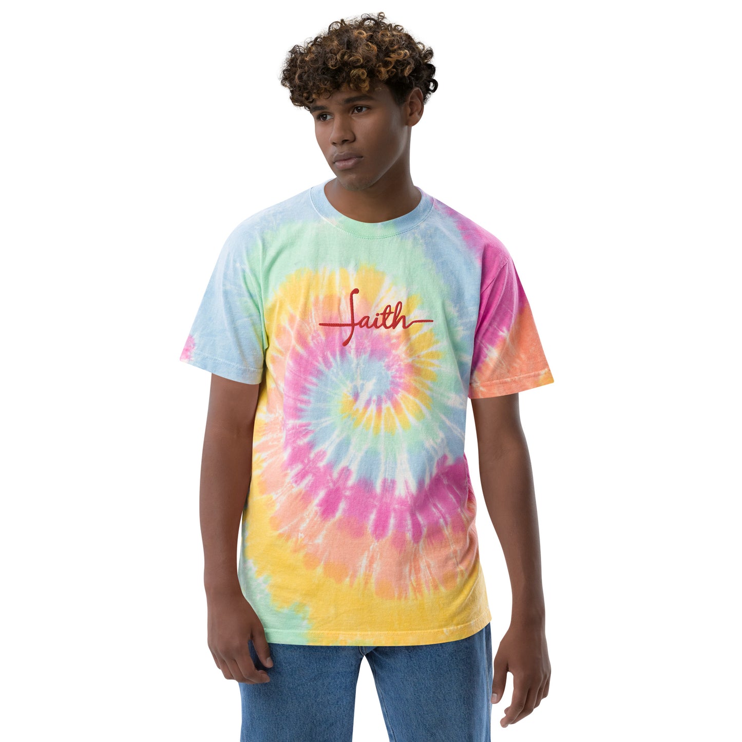 Faith Oversized Tie-Dye T-Shirt Unisex