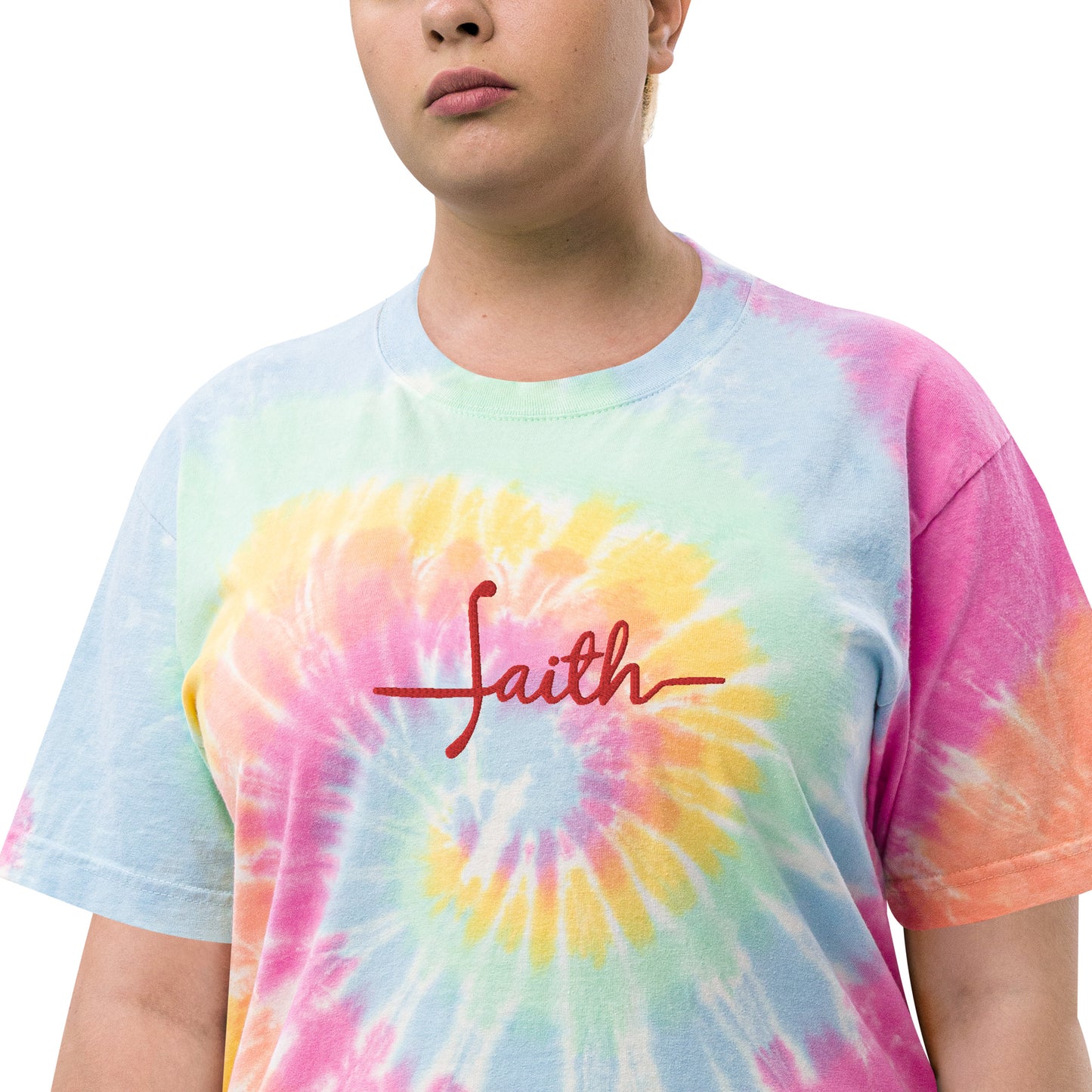 Faith Oversized Tie-Dye T-Shirt Unisex