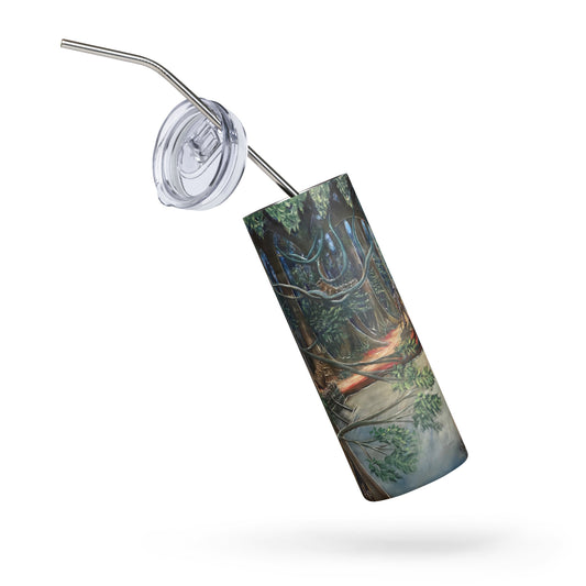 Fishing In A Tropical Rain Forest Art Print Stainless Steel Tumbler