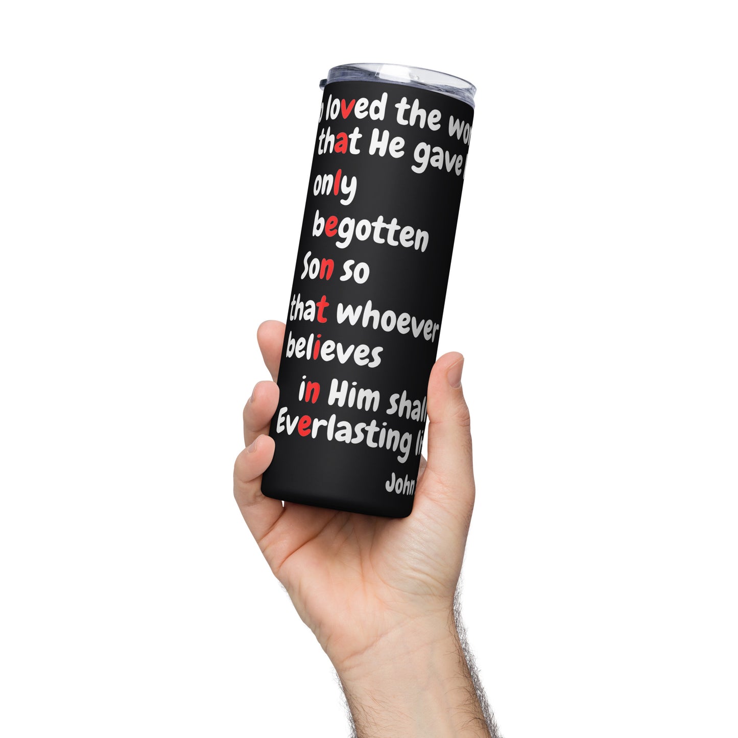 Valentine John 3:16 Stainless steel tumbler