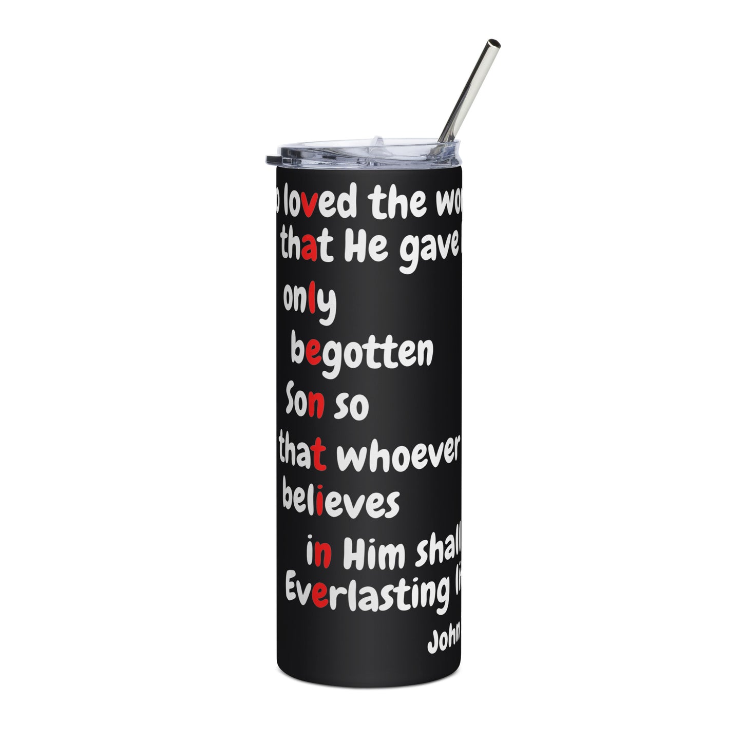 Valentine John 3:16 Stainless steel tumbler