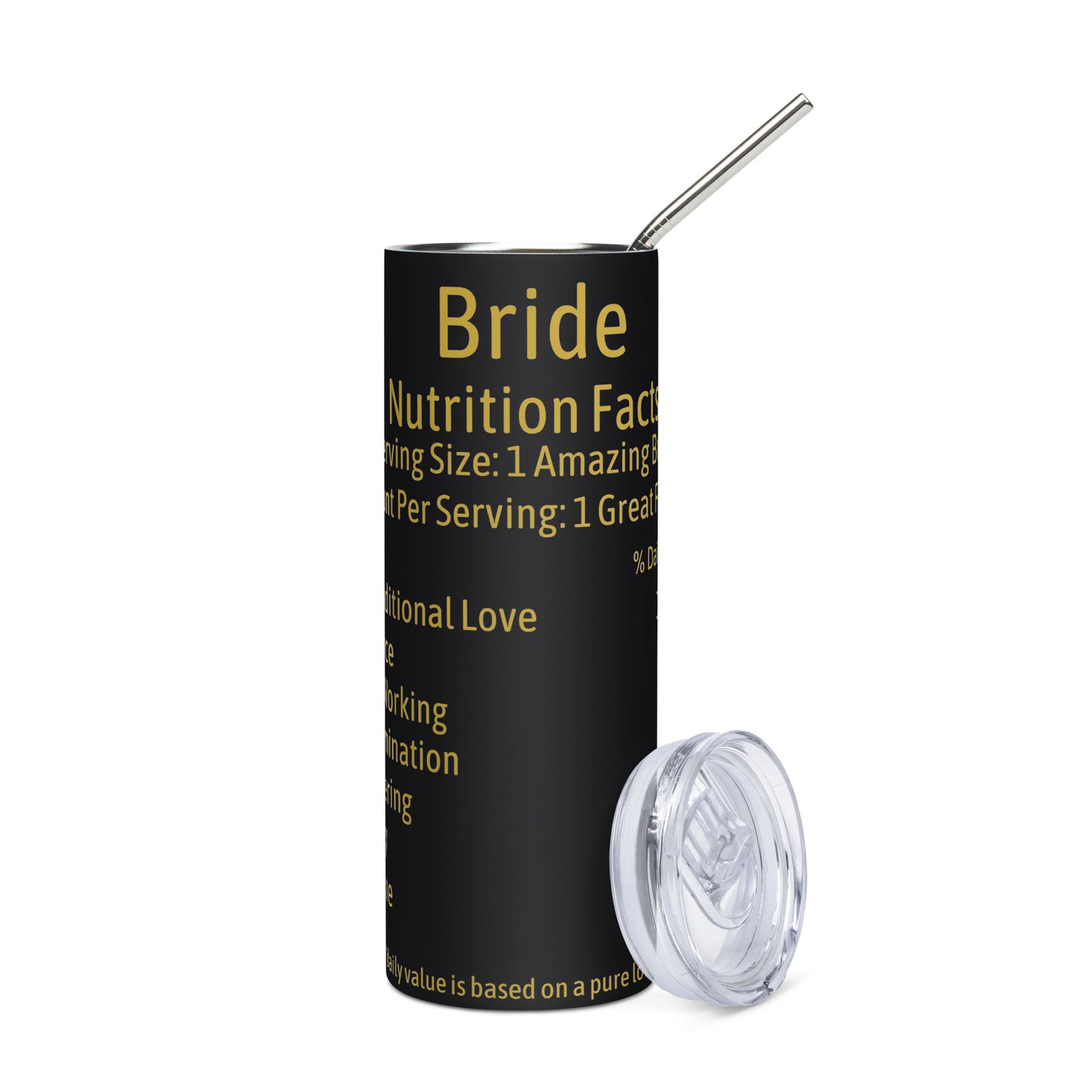 Bride Nutrition Facts Tumbler