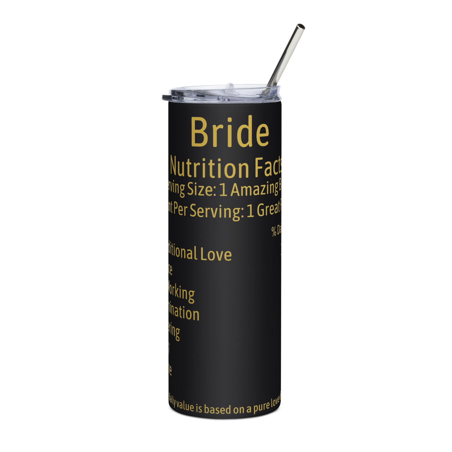 Bride Nutrition Facts Tumbler