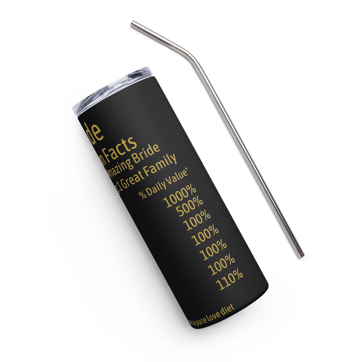 Bride Nutrition Facts Tumbler