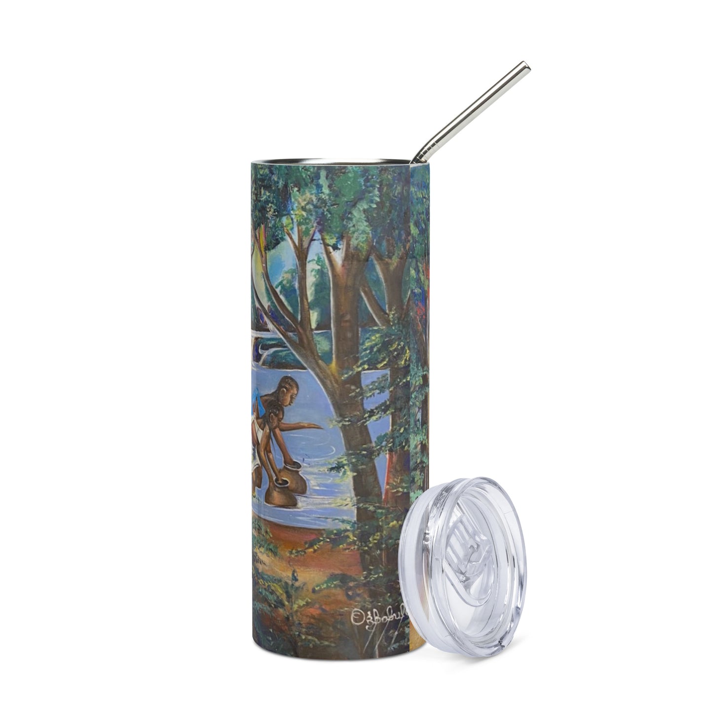 By The Riverside Art Print Stainless Steel Tumbler