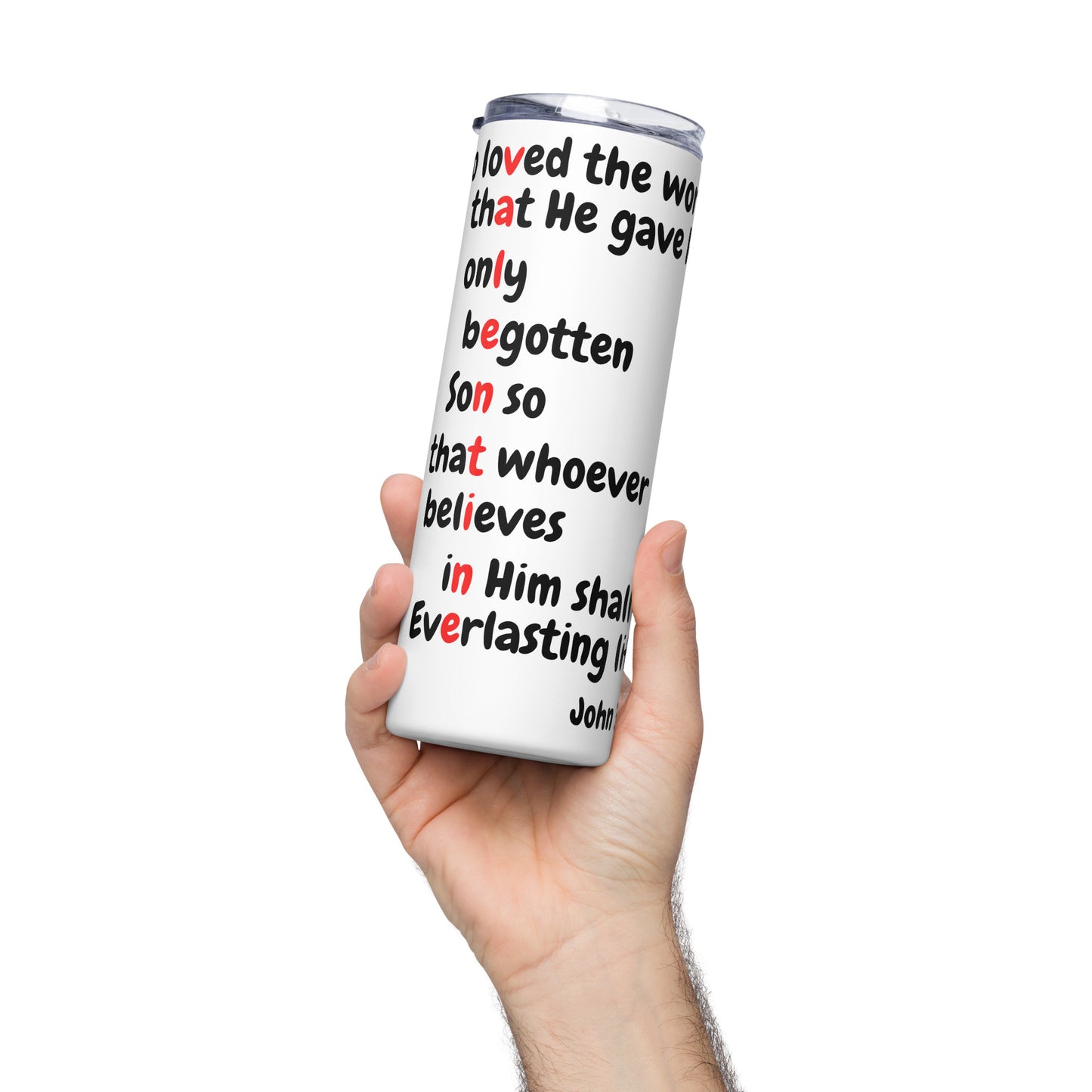 Valentine John 3:16 Stainless steel tumbler