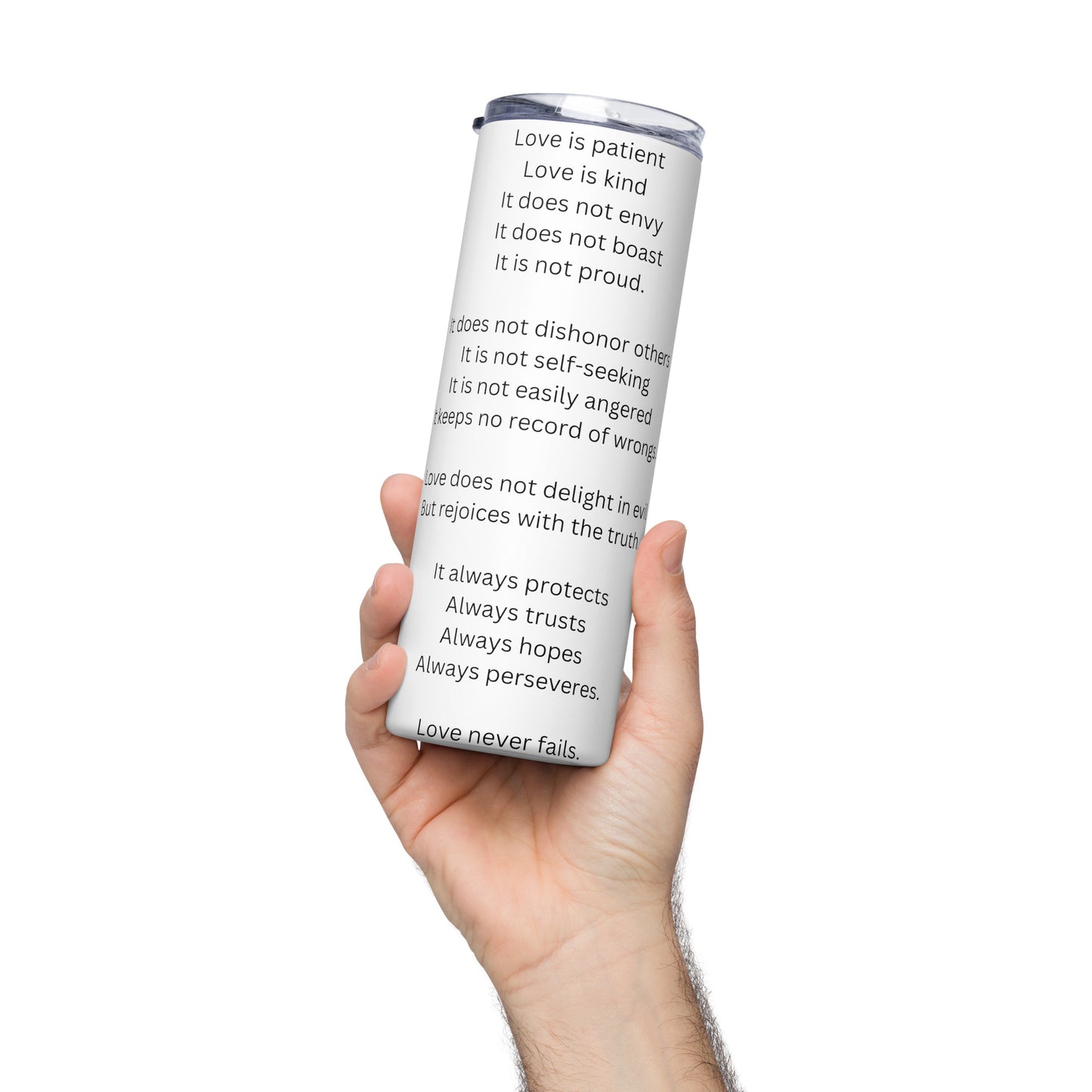 Love Is Patient Stainless Steel Tumbler