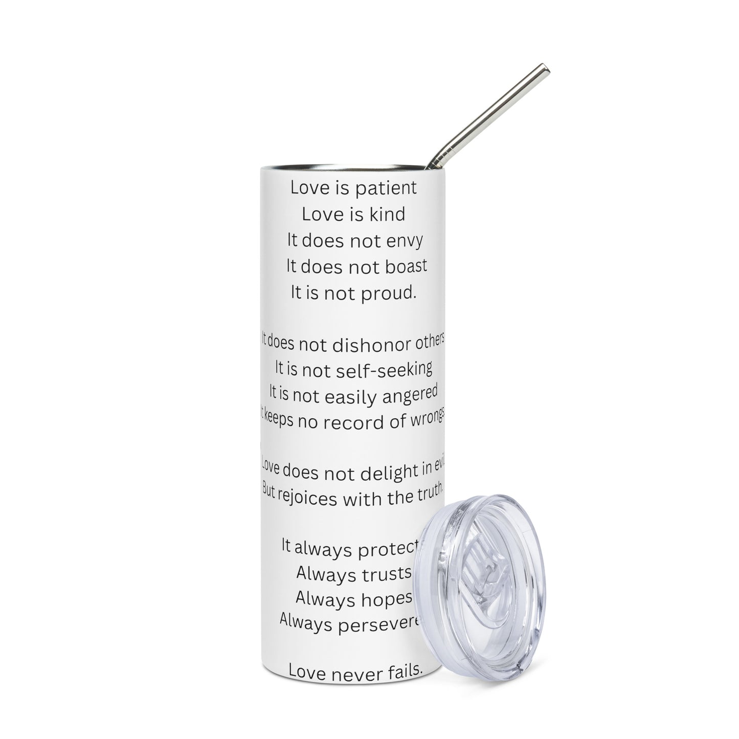 Love Is Patient Stainless Steel Tumbler